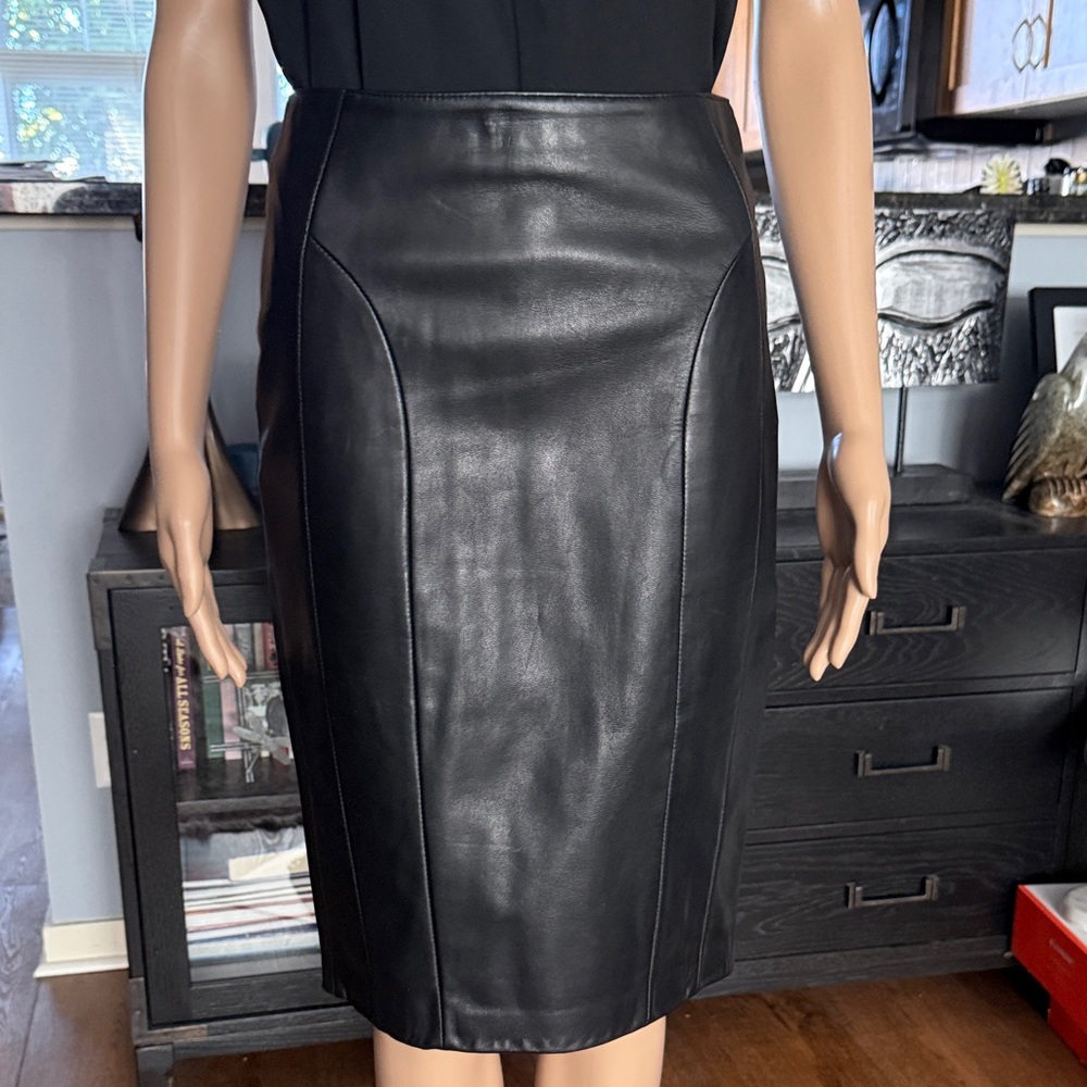 Danier Leather Black Pencil Skirt (size 2 / UK 6 / FR 34)